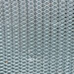 Steel wire mesh in an organized pattern.