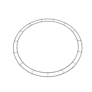 An overhead picture of Oregon Wire's round flat wreath ring.
