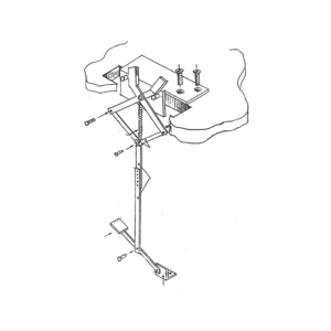 A close-up diagram of part of Oregon wire's wreath machine.